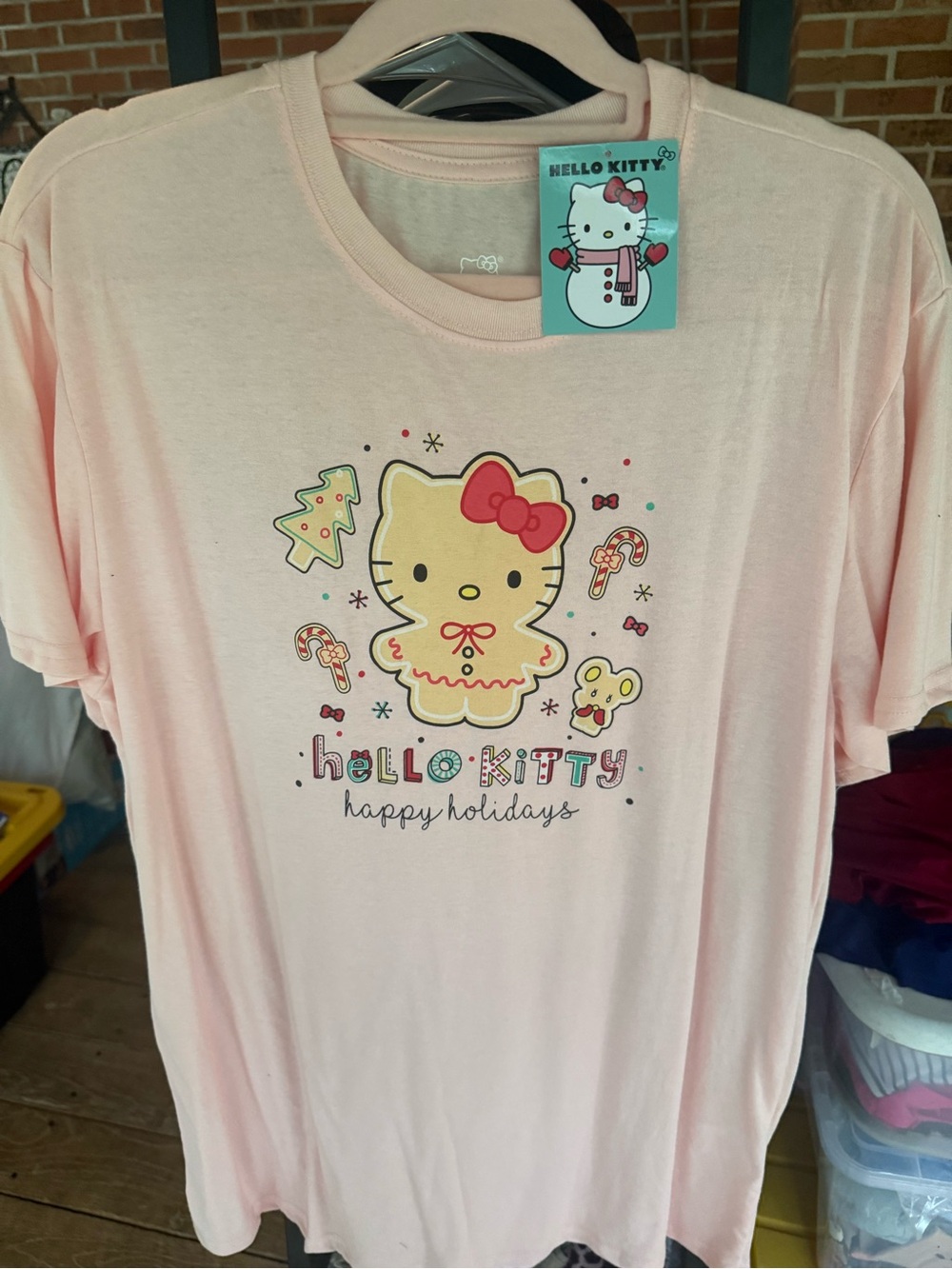 Hello Kitty Light Pink Logo Tee